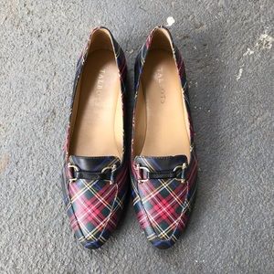 TALBOTS TARTAN PLAID
FRANCESCA MOCCASINS - Size 7M